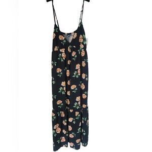 Old Navy Black Floral Maxi Dress